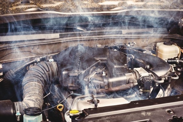 Фото закипевшего двигателя